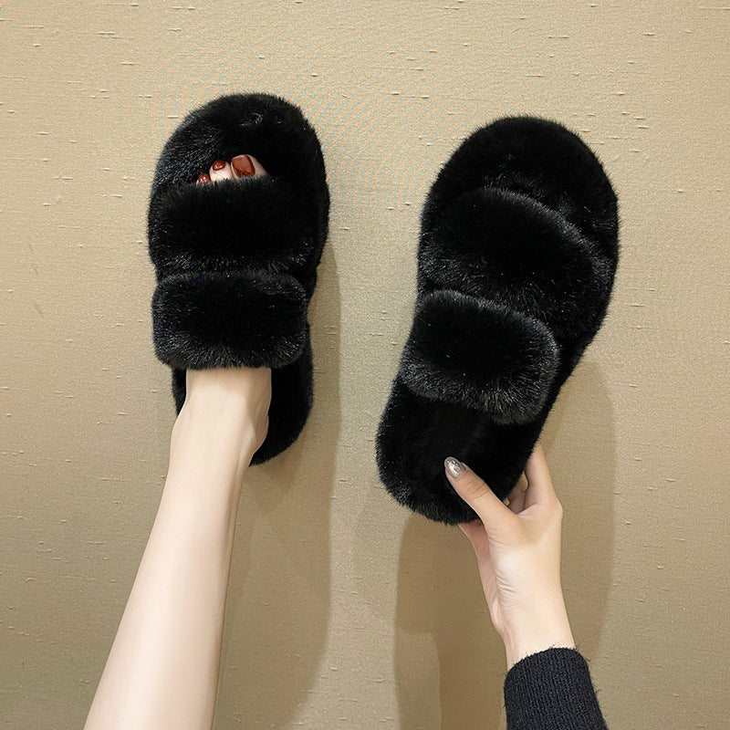 Women's Fuzzy House Slippers