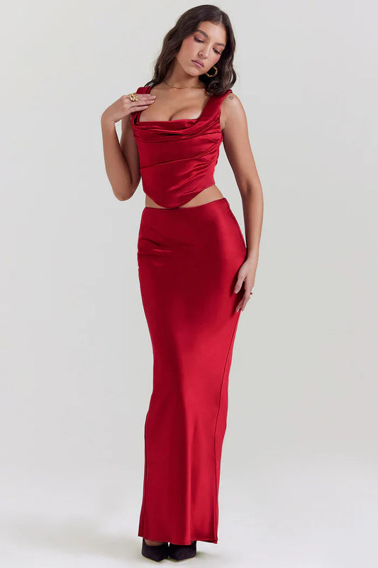 ROMA SATIN MAXI SET