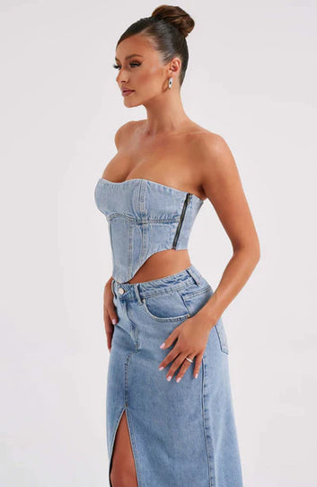 BROOKLYN YASIE ONLY CORSET - BLUE